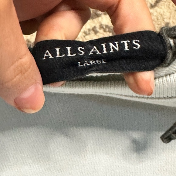 NWOT AllSaints Raven Crew Neck Off White Large - Picture 7 of 8